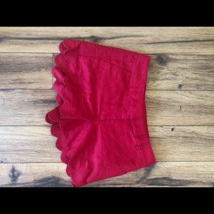Jcrew scalloped shorts